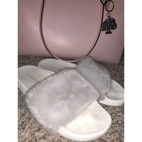 Fur Madden Girl Slides - Picture 1 of 1